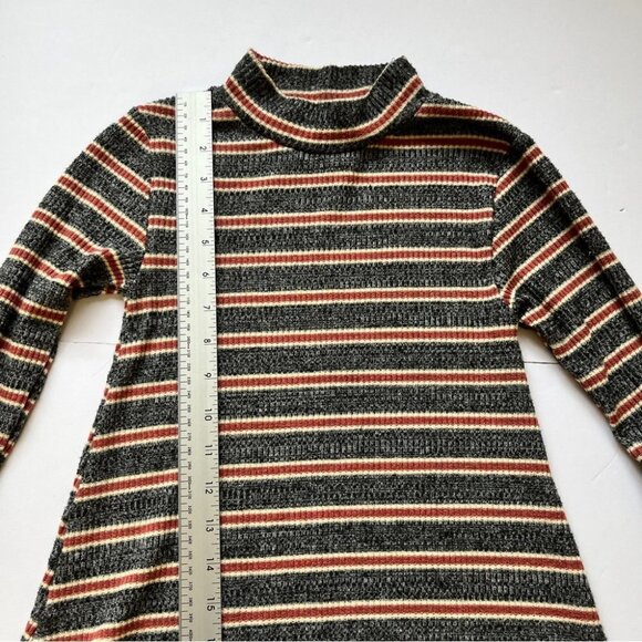 Zara Girl Striped Soft Touch Dress  Long Sleeve Curved Hem Comfy Sz 9, 134cm - Picture 8 of 12